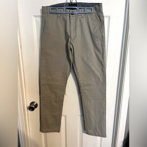 Banana Republic Fulton Pants Mens 31x30 Tan Skinny Chino Mid Rise Adult